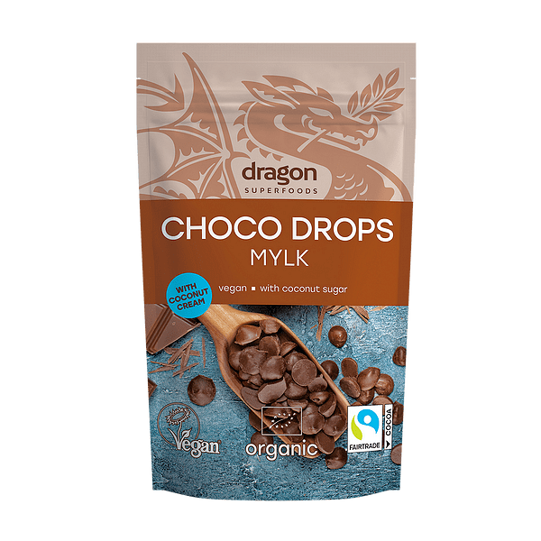 Капки млечен шоколад, 200g, Dragon Superfoods