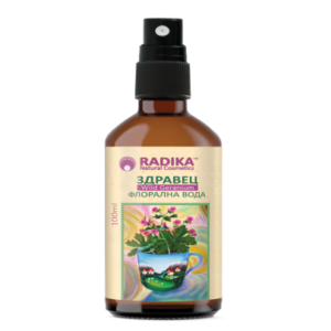ФЛОРАЛНА ВОДА от ЗДРАВЕЦ, тъмен стъклен флакон със спрей, Radika, 100ml