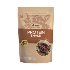ио Протеинов Шейк с Какао и Ванилия + Еритритол, 500 g – Dragon Superfoods
