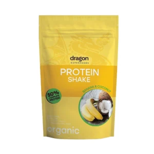 Био Протеинов Шейк с Банан и Кокос с Еритритол, 450g – Dragon Superfoods