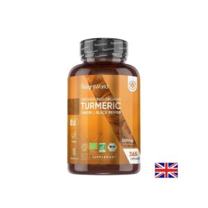 Куркума 480 mg + Джинджифил 20 mg + Черен пипер, 365 капсули