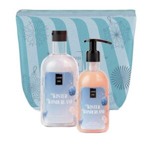Lavish Care Winter Wonderland Christmas Set – коледен комплект с душ-гел 500 мл, блестящ лосион за тяло 300 мл и празничен несесер.